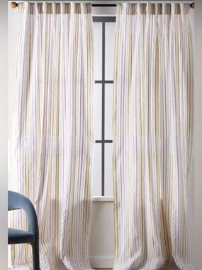 Anthropologie: Set of 2 curtains: 50x96, Sofia Jacquard